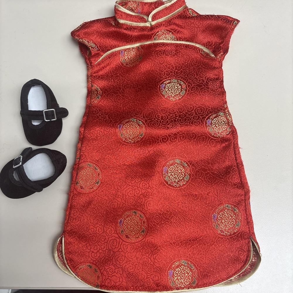 American Girl Doll Ivy Ling Chinese New Year Dress and Shoes, 2-Piece Outfit